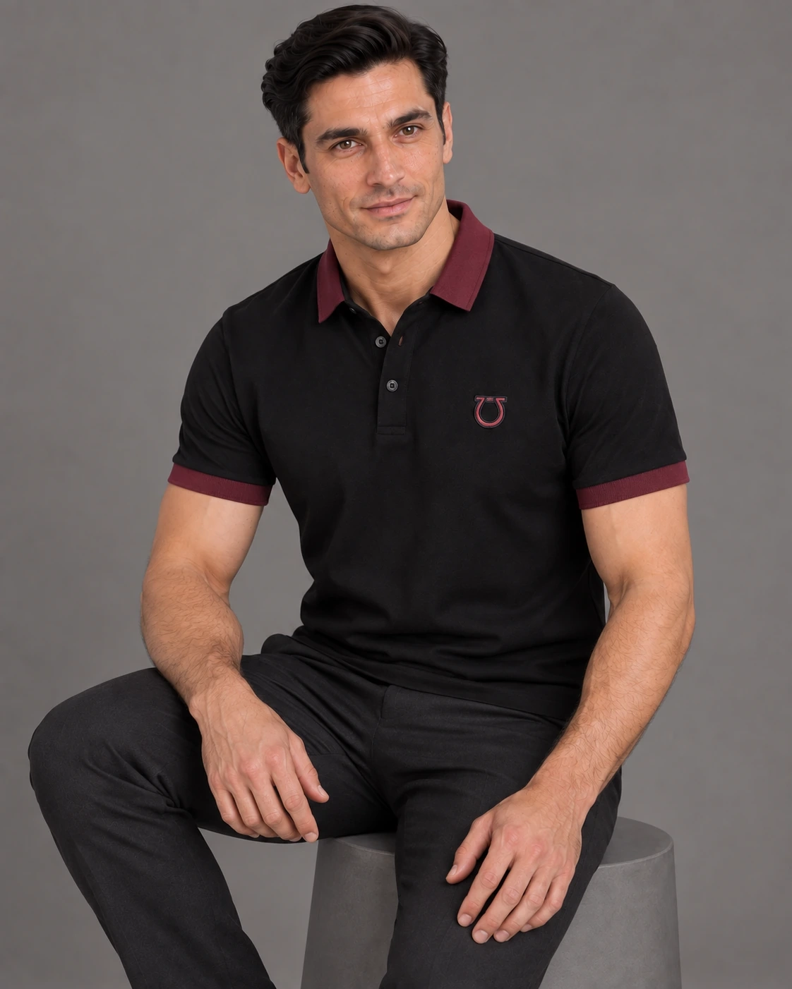 22529 Black · Relaxed seated pose